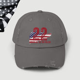 22 a Day American Veteran Distressed Dad Hat